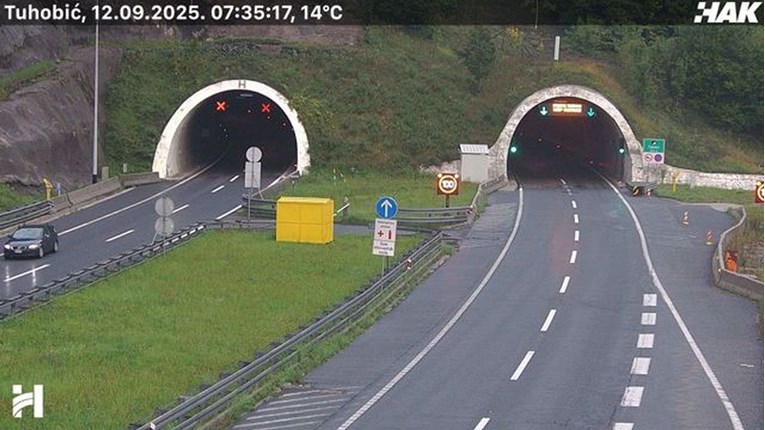 Prometna nesreća na A6 u tunelu Tuhobić, u smjeru Rijeke
