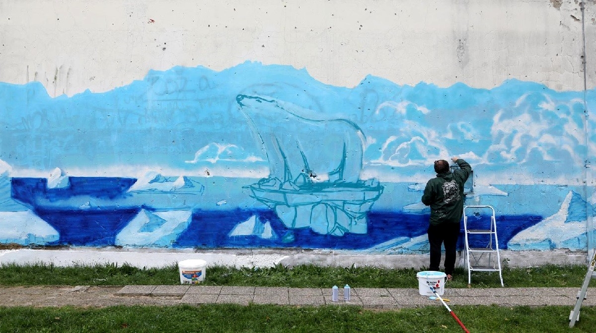 U Sisku naslikan mural koji upozorava na klimatske promjene