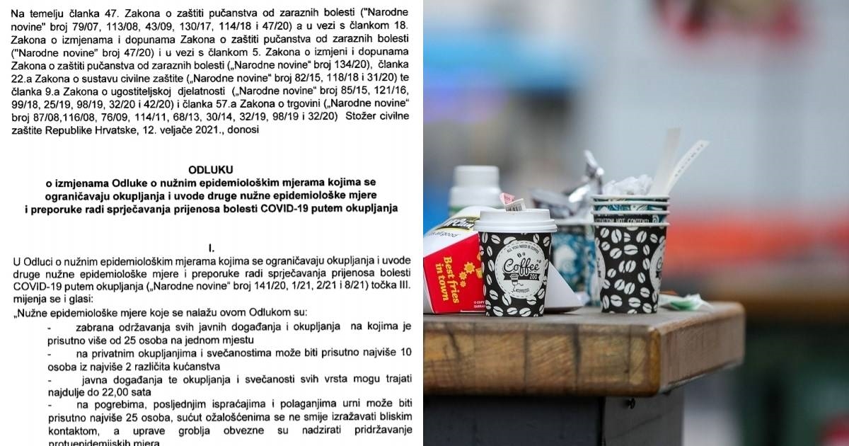 Stožer objavio sve detalje mjera koje vrijede od ponedjeljka, pogledajte dokument