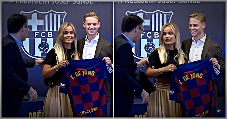 VIDEO Predsjednik Barce skinuo torbicu De Jongovoj djevojci zbog Nikea