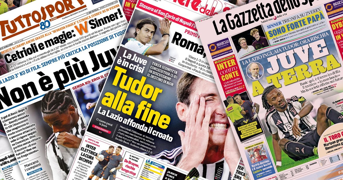 Tudor pod paljbom Talijana. Pogledajte naslovnice dan nakon poraza od Lazija