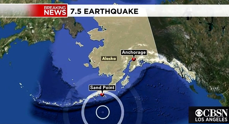 Aljasku pogodio potres od 7,5 stupnjeva po Richteru