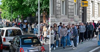 FOTO Pogledajte ogroman red na biralištu u Zagrebu