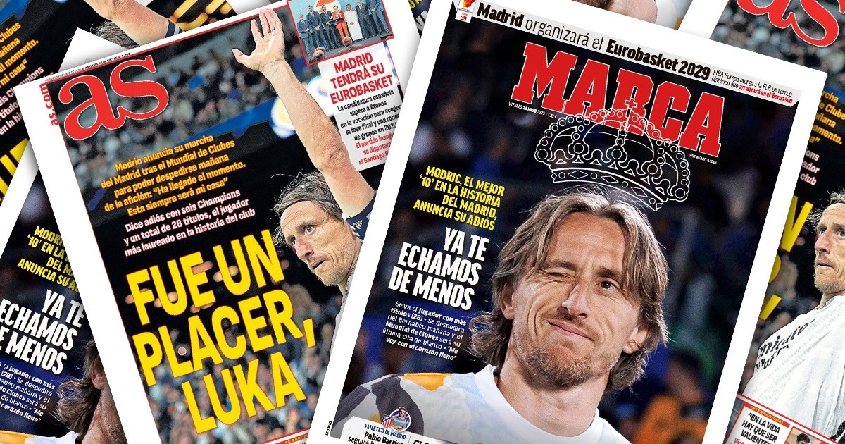Pogledajte naslovnice španjolskih medija dan nakon odluke o Modrićevom odlasku