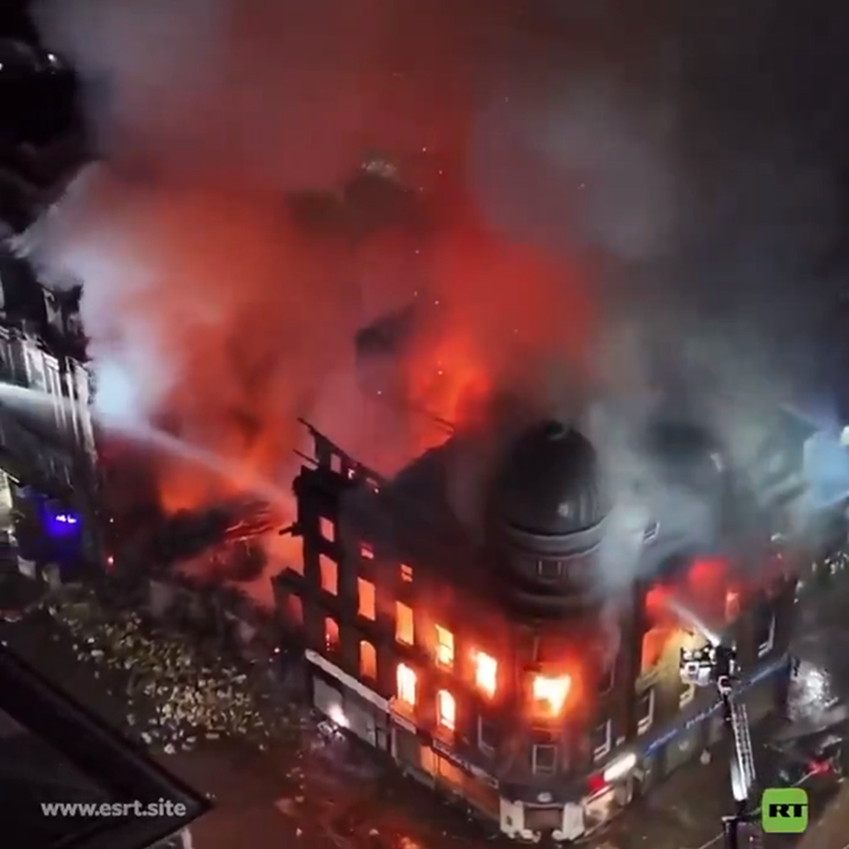 VIDEO Veliki požar u Glasgowu. Glavni kolodvor zatvoren, zgrada se urušila