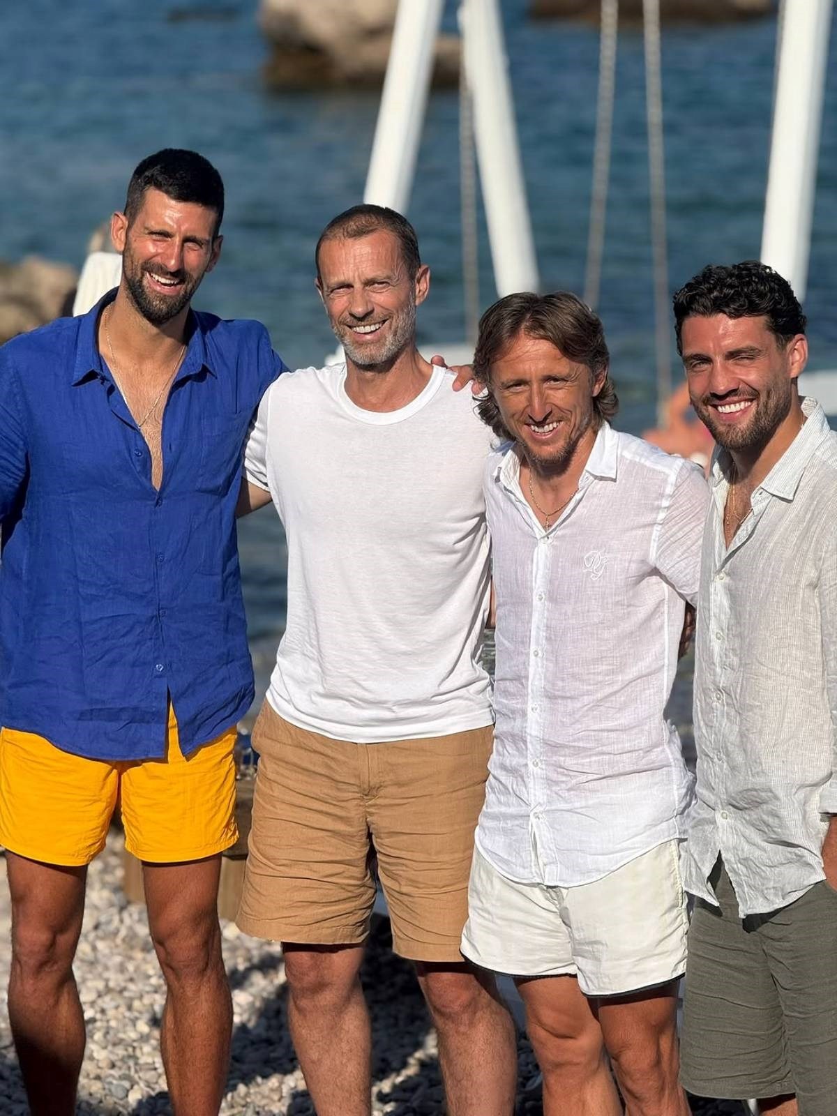 Modrić, Đoković, Kovačić i Čeferin zajedno na otočiću kod Korčule