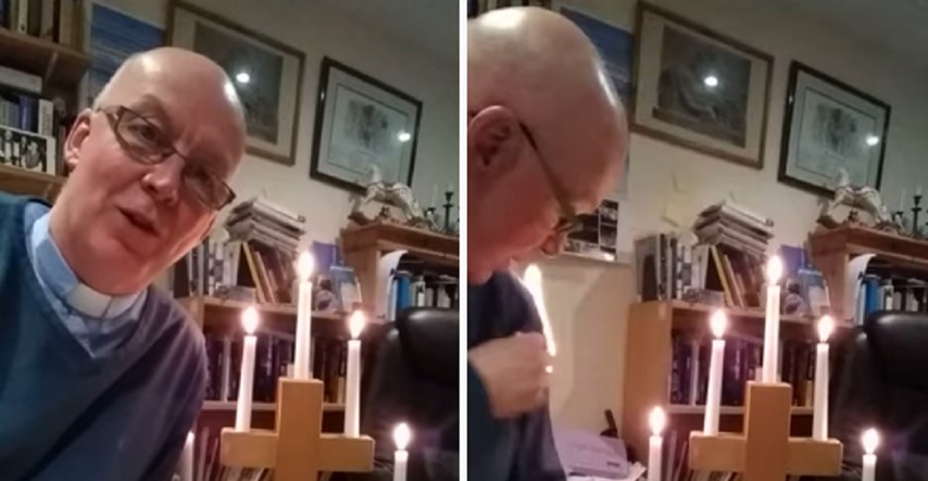 VIDEO Svećenik se slučajno zapalio čekajući Božji odgovor