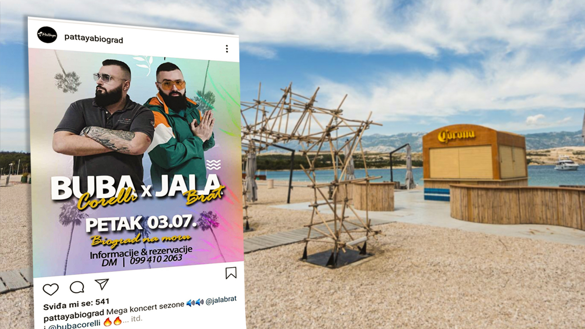 Na Zrću zabranjeni festivali, a u Biogradu organiziraju ogroman koncert