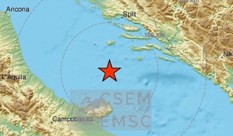 Novi potres nedaleko od Visa, 3.8 po Richteru