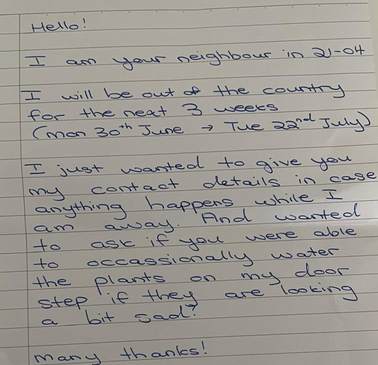 Tip dobio poruku od susjede koju nikad nije upoznao, njegov potez je sve