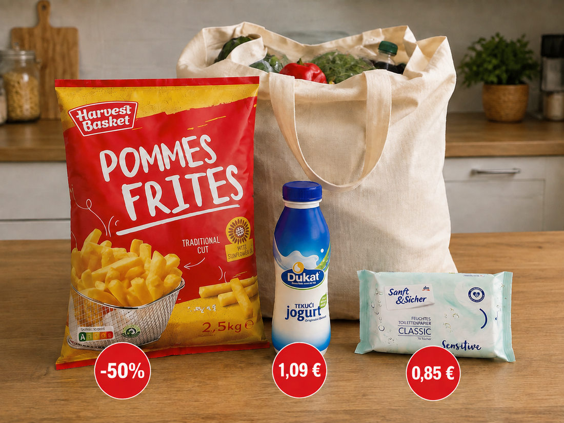 Najbolje cijene danas: Tekući jogurt za 1,09 eura, pomfrit na -50%