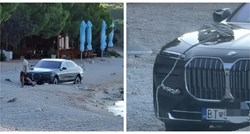 Slovak parkirao BMW na plažu na Pagu pa ga pokušavao užetom izvući na cestu