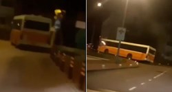 Pogledajte vožnju ukradenog busa kod Dubrovnika, snimljen trenutak nesreće