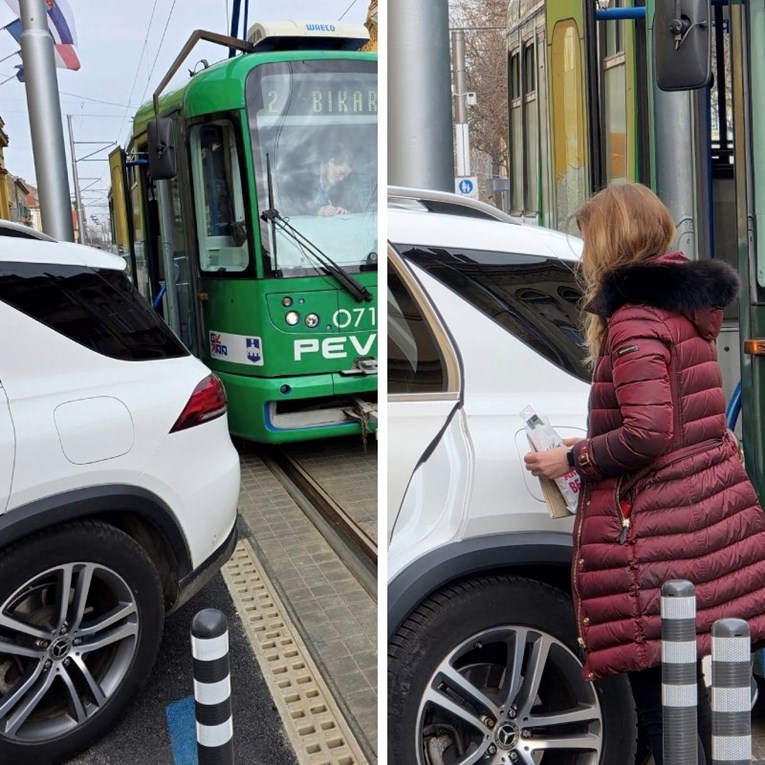 Tramvaj u Osijeku zapeo zbog parkiranog auta Biljane Borzan