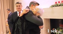 VIDEO Pahor odbrojavao do kraja zagrljaja s Jadrankom Kosor: "Četvrtina minute"