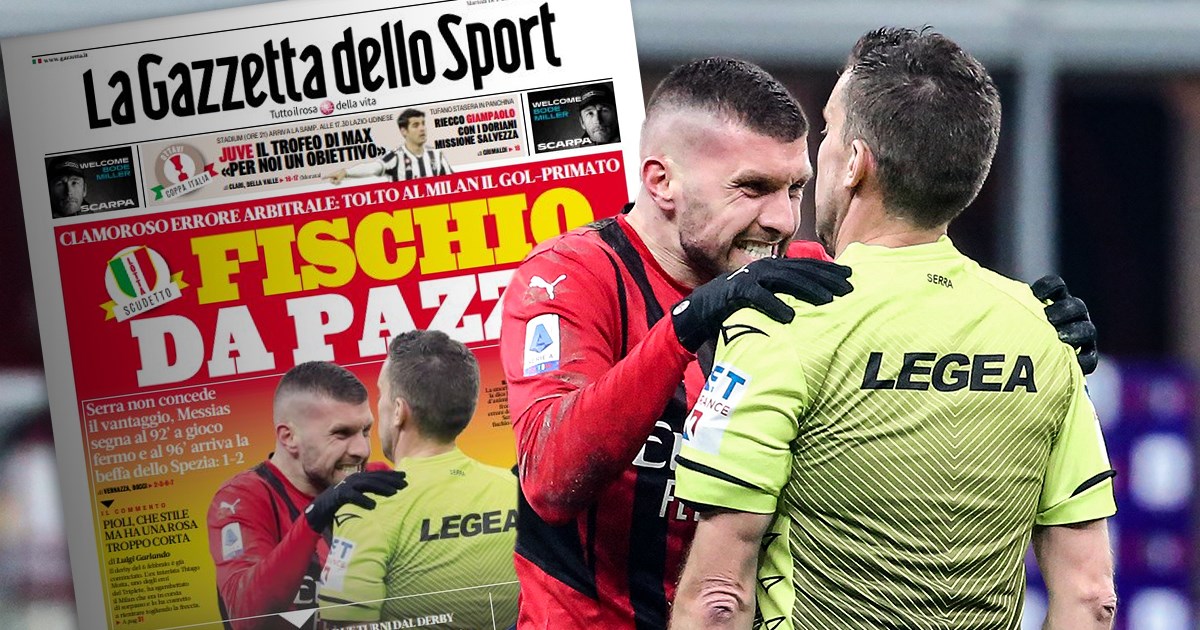 Gazzetta: Rebić crnim rukavicama trese preplašenog suca kiksera. Nezaboravna scena