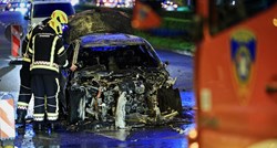 FOTO I VIDEO Zapalio se auto u Zagrebu