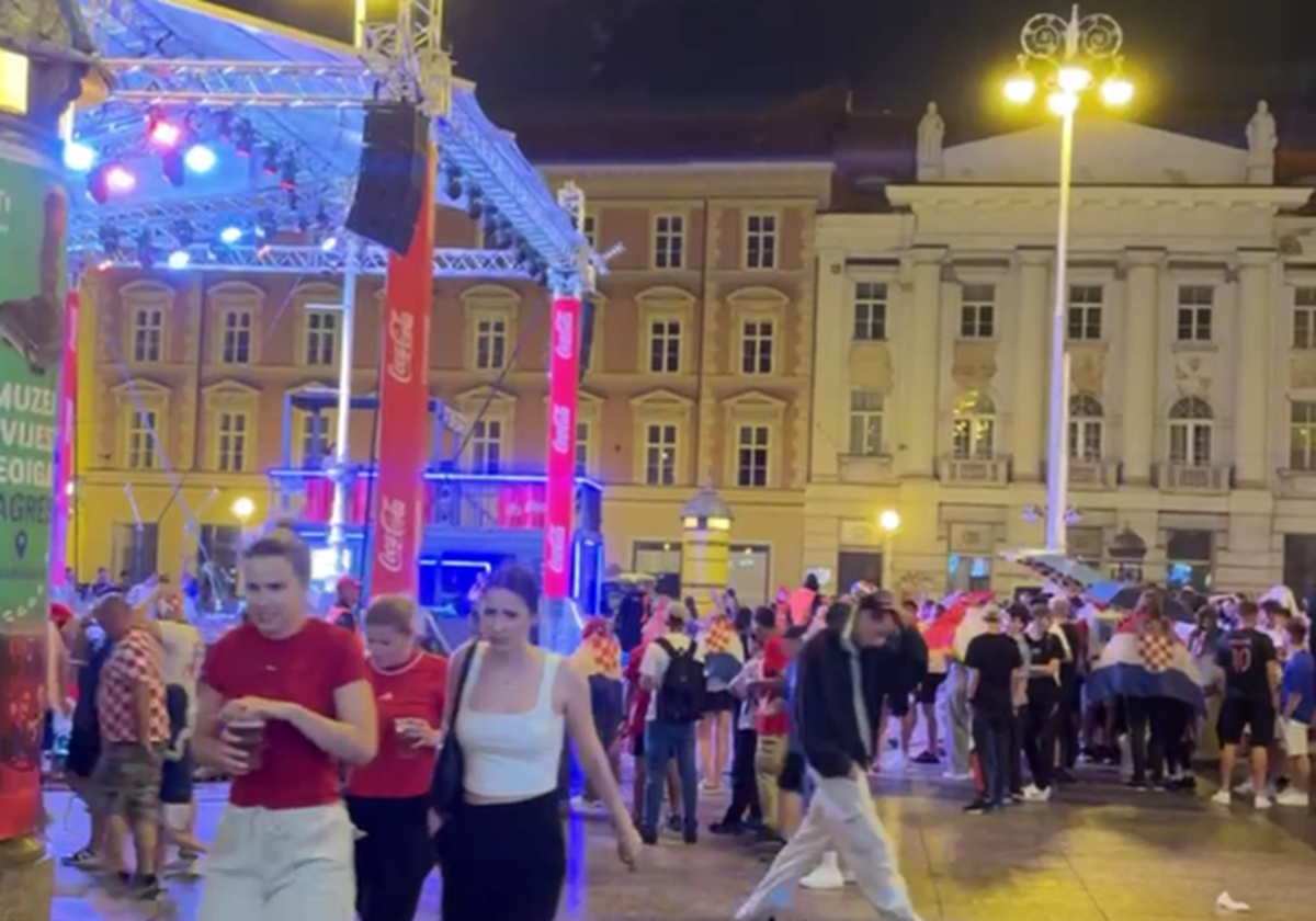 VIDEO Jako puše i sijeva u Zagrebu. U centru pljusak, pokisli navijači na Trgu