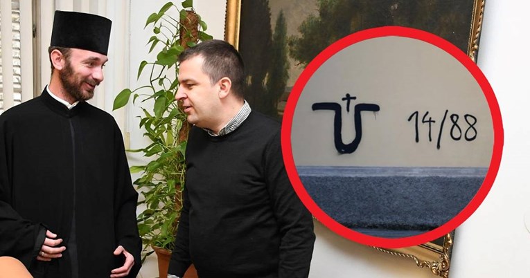 Hrebak primio svećenika bjelovarske pravoslavne crkve išarane nacističkim simbolima