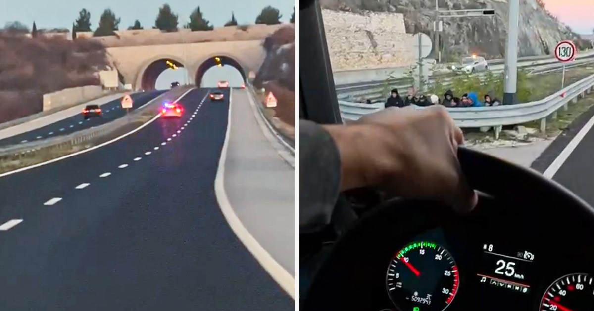 VIDEO Potjera na A1. Krijumčar terencem punim migranata bježao kontra smjerom