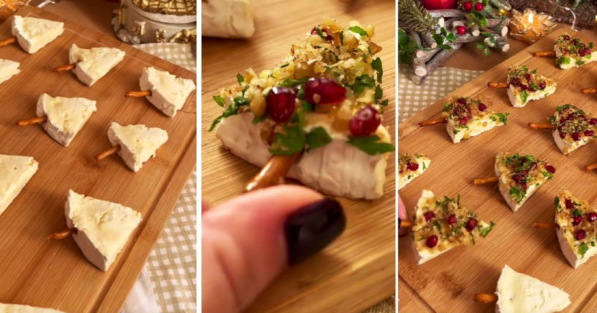 Viralni TikTok trend: Božićna drvca od Camembert sira savršeno su blagdansko predjelo
