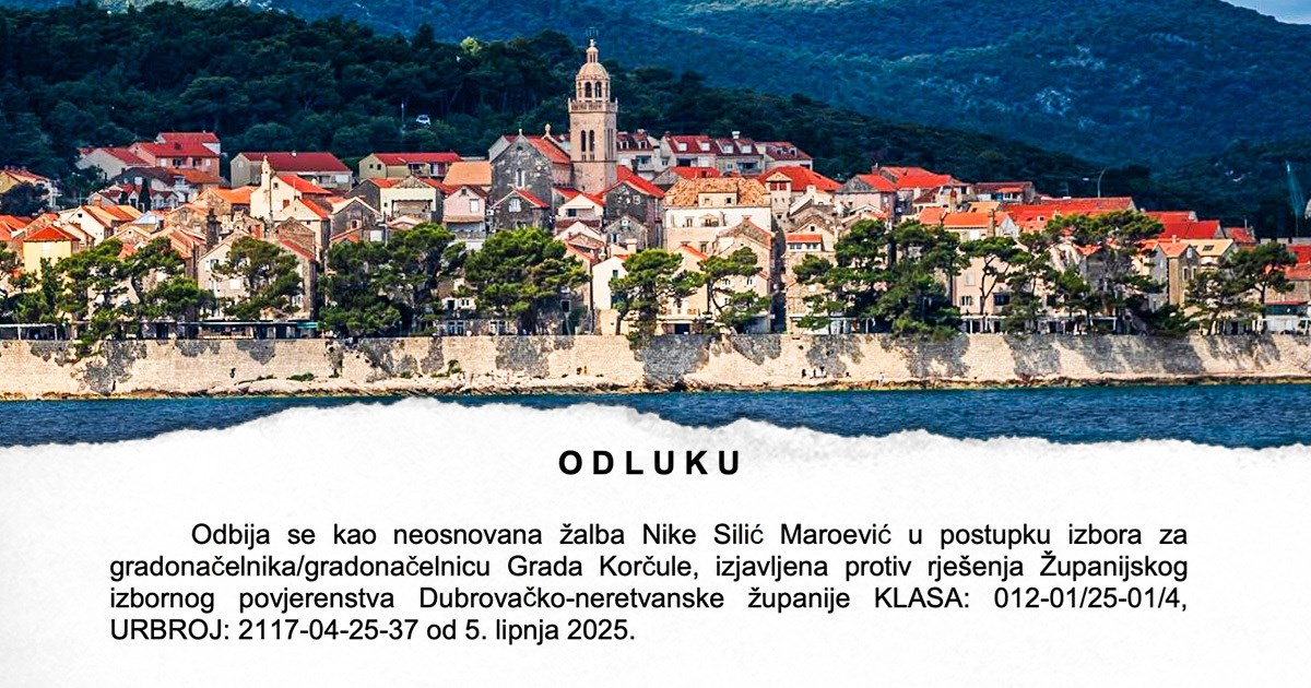 Ustavni sud odbio žalbu SDP-a i potvrdio pobjedu HDZ-a u Korčuli