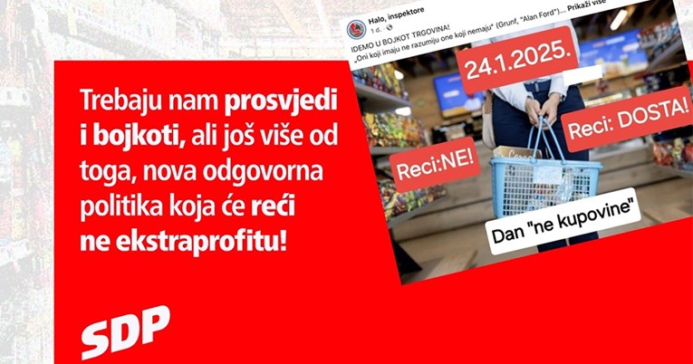 SDP podržao bojkot trgovina: "U petak ćemo predstaviti naše smjernice"