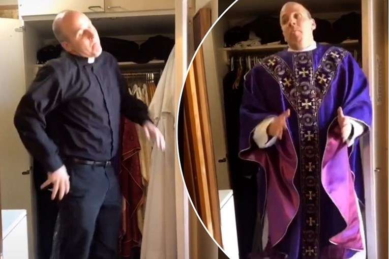 VIDEO Svećenik se priključio izazovu na TikToku i postao hit na internetu