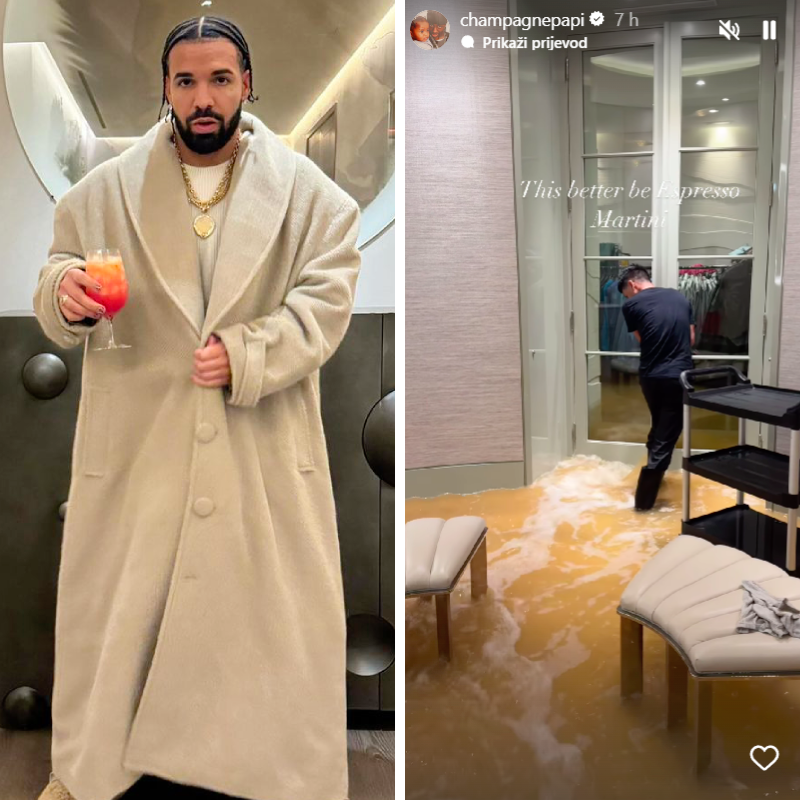 Drake objavio video poplave u svojoj vili: "Bolje bi bilo da je ovo Espresso Martini"