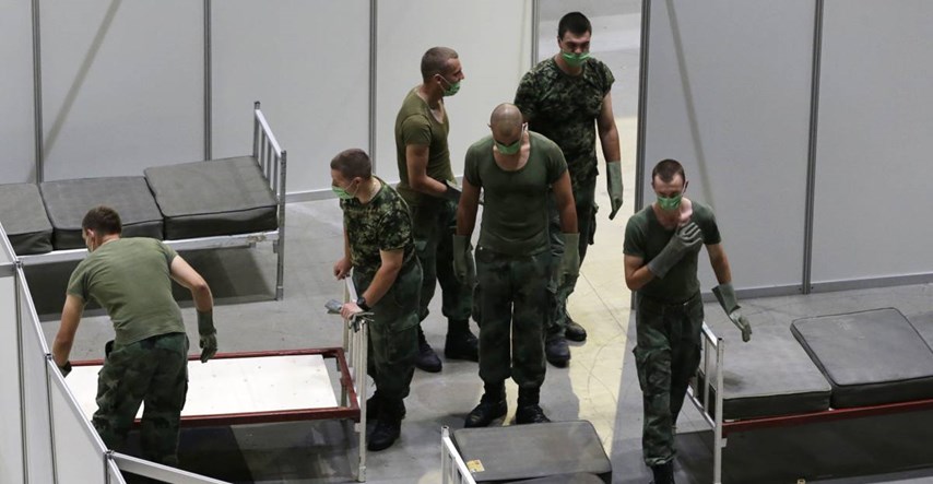 Blagi pad broja novozaraženih u Srbiji, vojska postavila krevete u beogradskoj Areni