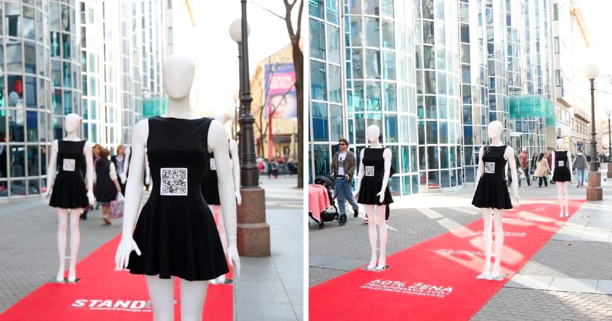 Lutke na crvenom tepihu privukle pažnju prolaznika u Zagrebu, kriju snažnu poruku