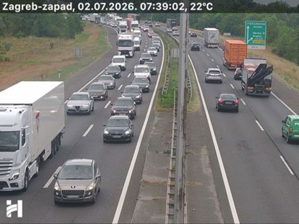 Gužve na prilazima Zagrebu, kolona na A2 5 kilometara