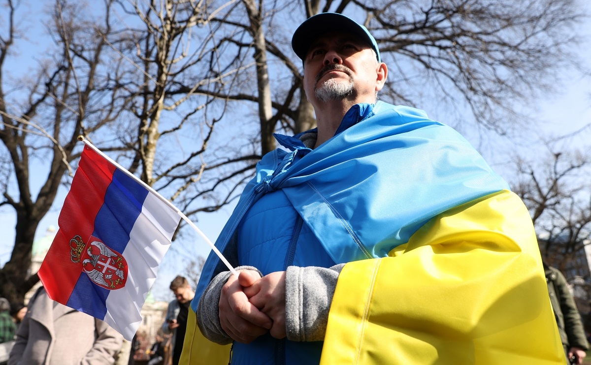 FOTO U Srbiji obilježena obljetnica ruske invazije: "Ukrajina će pobijediti"