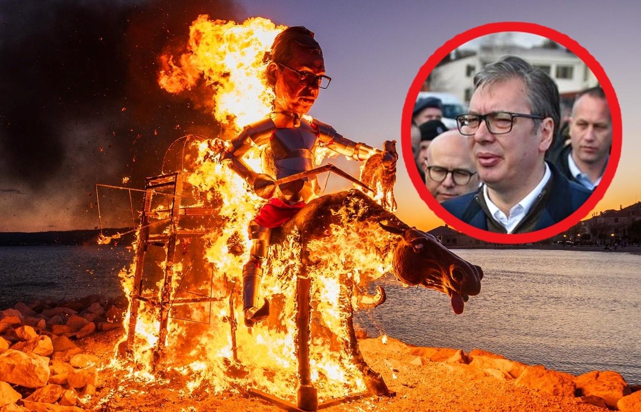 Srbija bijesna na Hrvatsku zbog spaljene lutke Vučića, poslali notu. Javio se i Vučić