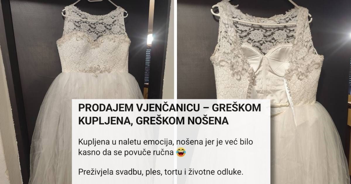Hit oglas Hrvatice: "Prodajem vjenčanicu. Greškom kupljena, greškom nošena"