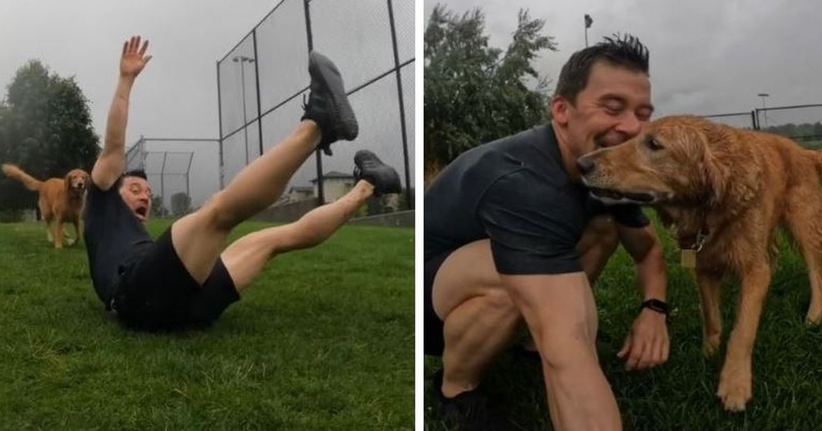 Video vlasnika koji se sa zlatnim retriverom igra na kiši otopit će i najtvrđa srca