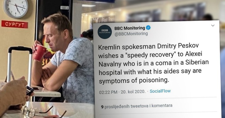 Putinov glasnogovornik zaželio brz oporavak otrovanom Putinovom protivniku
