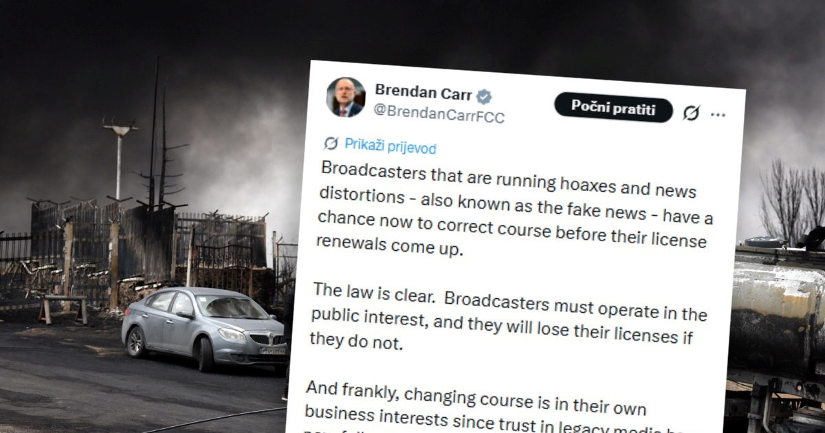 Trumpov čovjek prijeti medijima oduzimanjem dozvola: "Žele da izgubimo rat s Iranom"