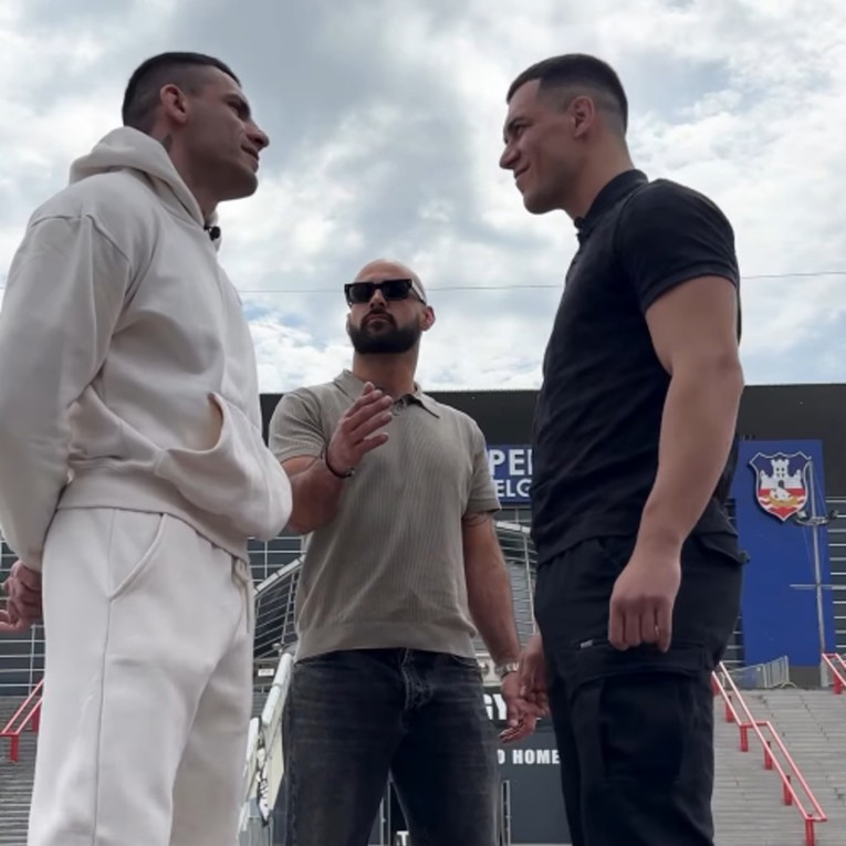 VIDEO Prvak FNC-a i srpska zvijezda odradili sučeljavanje uoči meča u Beogradu