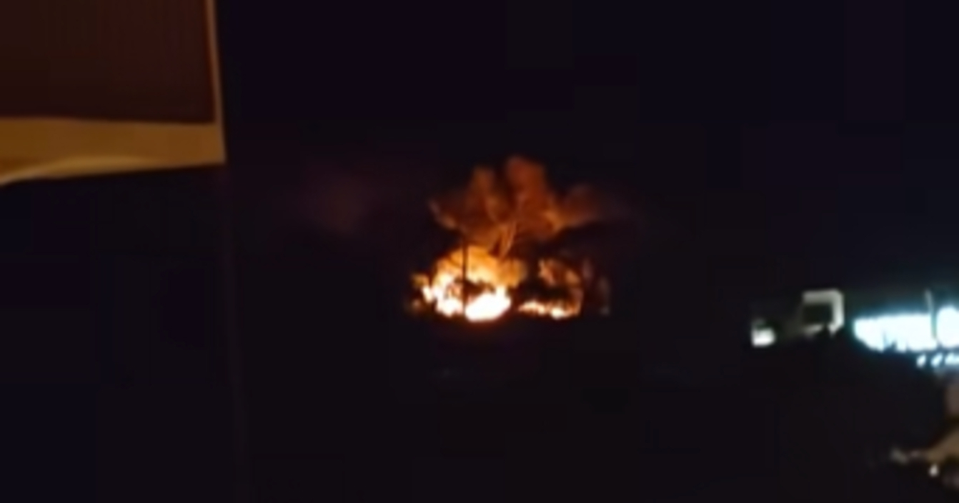 VIDEO Udar groma izazvao požar iznad Makarske