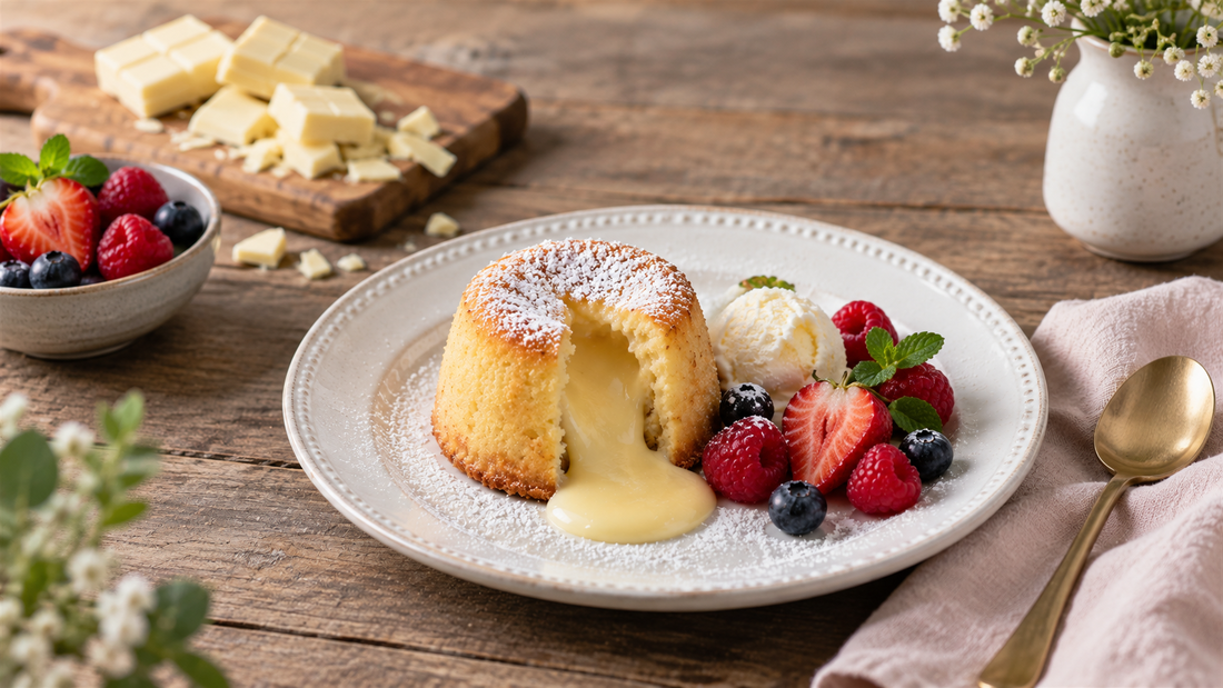 Mekani lava cake s bijelom čokoladom idealan je za posebne prilike