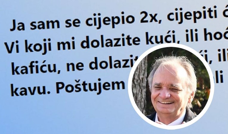 Glavaš: Cijepit ću se i treći put. Ne dolazite mi kući, ne zovite me u kafiće