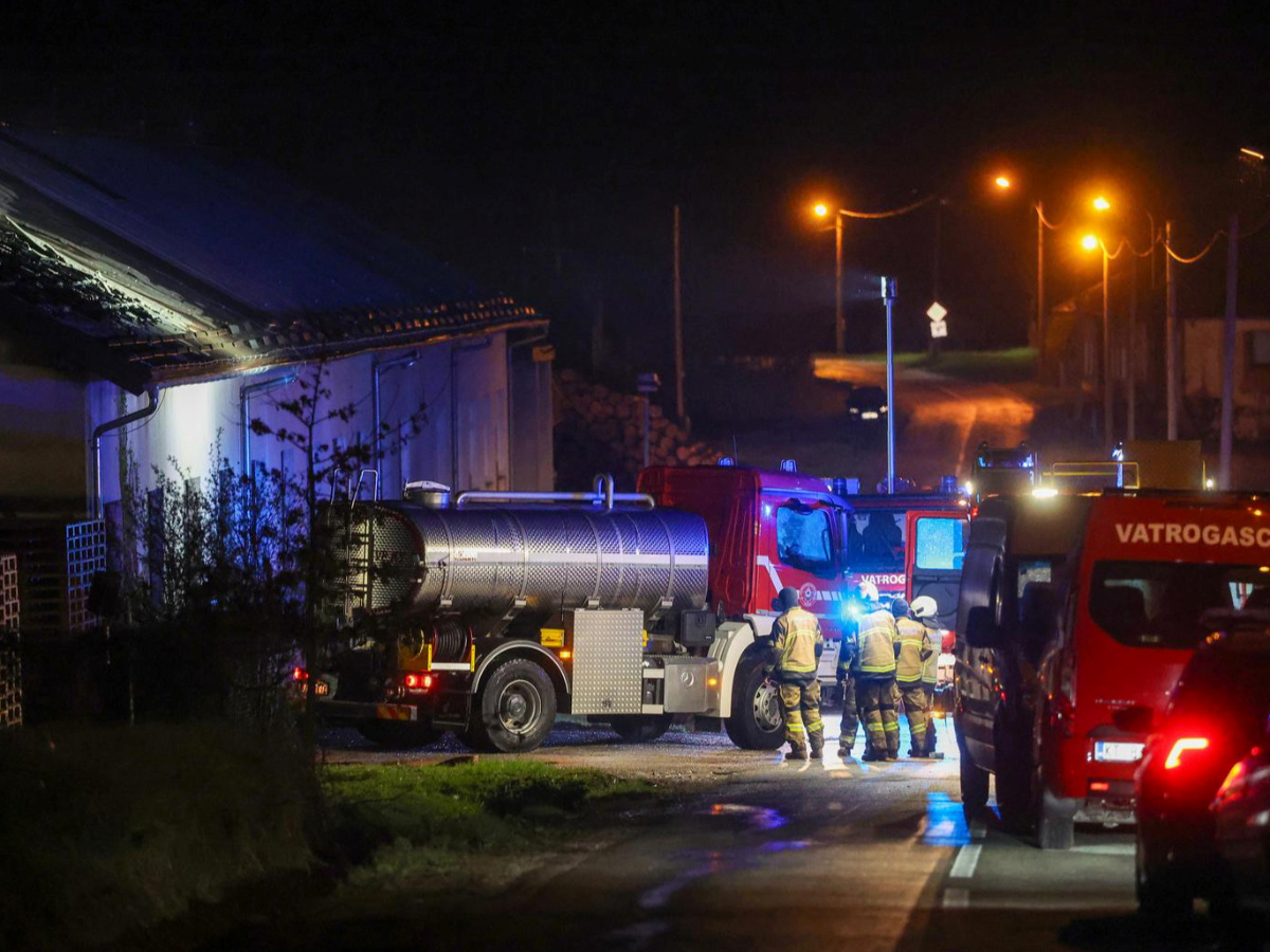 VIDEO Izbio požar u tvornici paleta kod Kutine