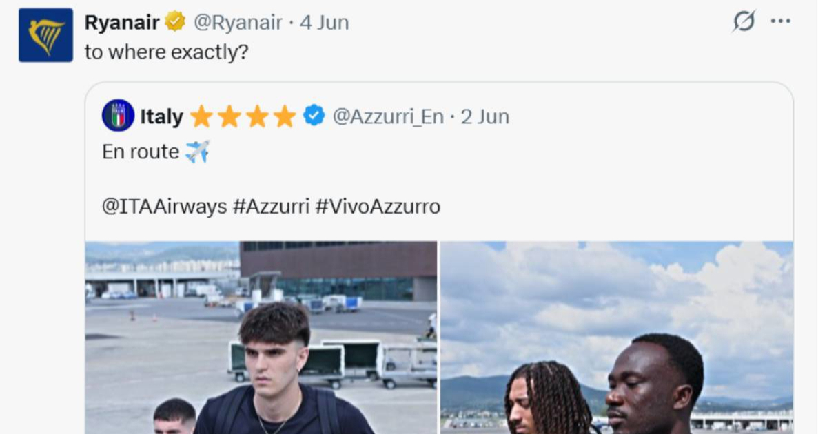 Talijani objavili da im reprezentacija putuje. Ryanair: A kamo ćete?