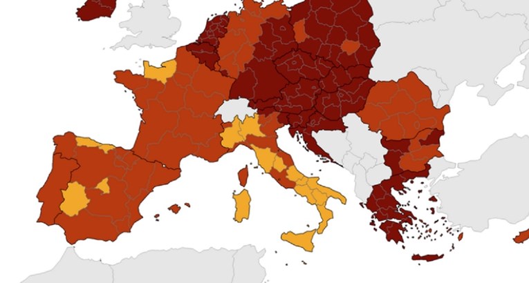 Objavljena nova korona-karta, Hrvatska tamnocrvena. Evo kako je u ostatku Europe