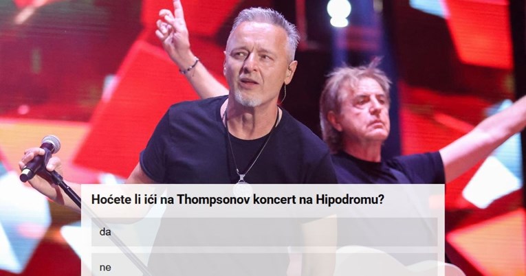 ANKETA Hoćete li ići na Thompsonov koncert na Hipodromu?