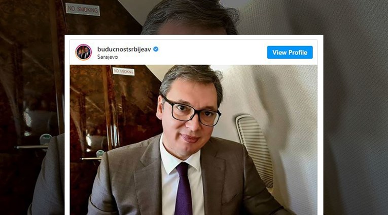 Evo čime se Vučić časti u avionu nakon posjeta Sarajevu: Najbolja okrepa