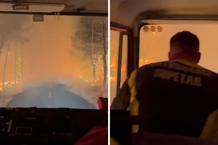 VIDEO Objavljena dramatična snimka s Brača, vatrogasci prošli kroz požar