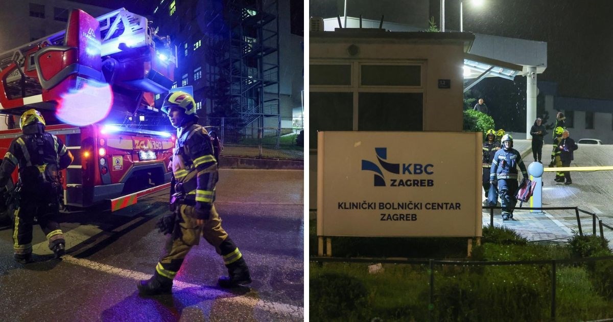 FOTO Zbog jakog vjetra se odvojio dio fasade KBC-a Rebro