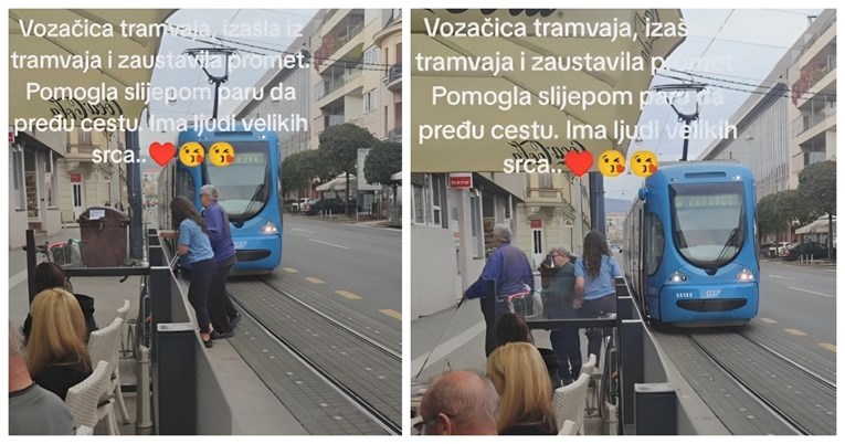 Vozačica tramvaja u Zagrebu zaustavila vozilo i pomogla slijepom paru prijeći cestu
